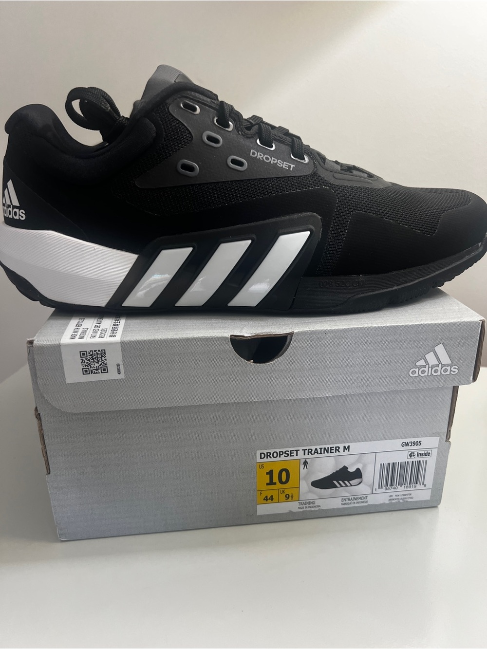 adidas DropSet Trainer Men’s Black and White Athletic Shoes